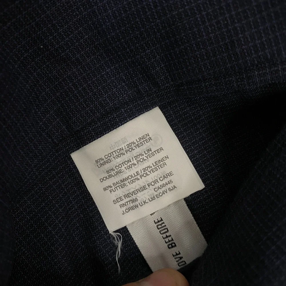 J.Crew Ludlow Blazer Mens 38S Blue Linen Cotton Somelos Unstructured Jacket NEW